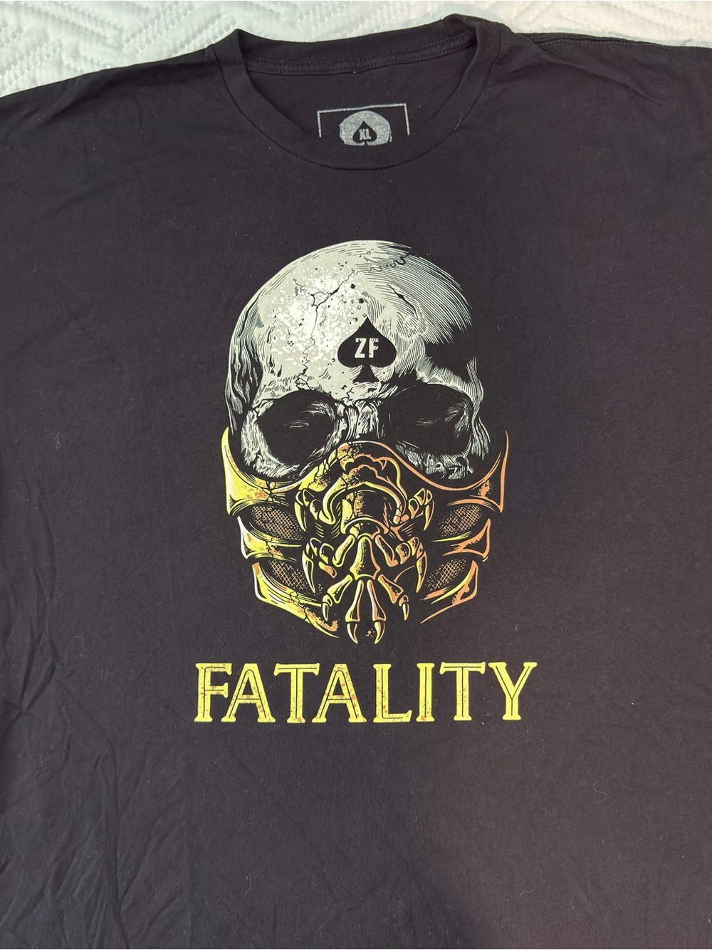 Zero Foxtrot XL Graphic Tee Black Fatality Mortal Combat